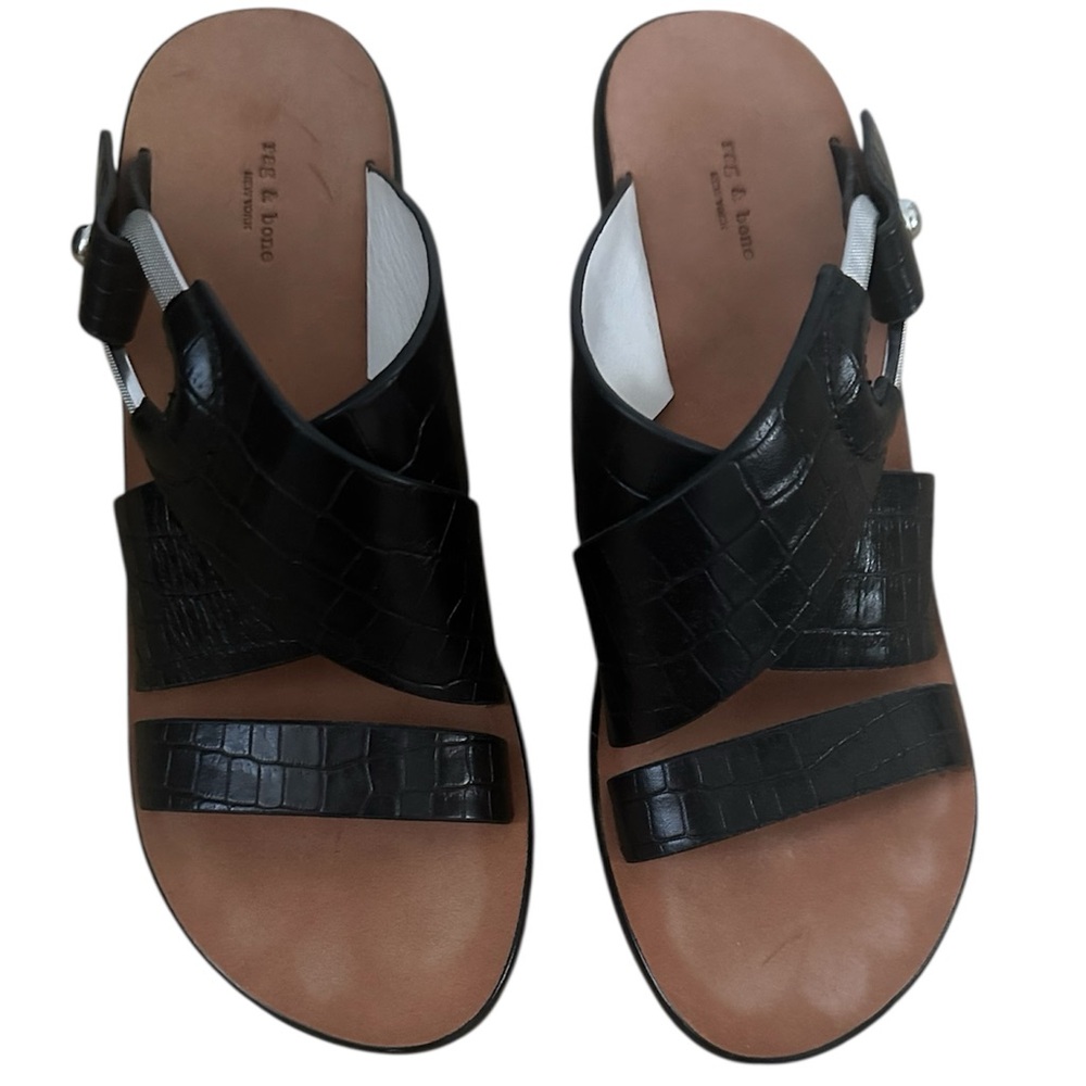 RAG & BONE August Croc-Embossed Leather Block-Heel
Mules sz. 39 - Picture 5 of 7